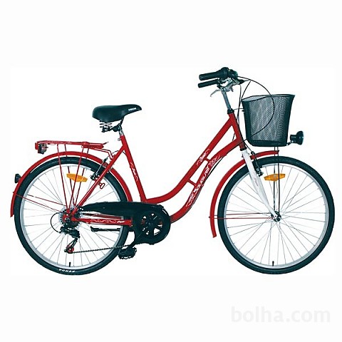 ŽENSKO KOLO DOUGLAS CLASSIC SIX 26 S KOŠARO rdeče belo