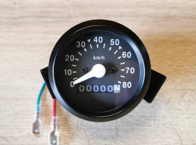 MERILNIK HITROSTI ŠTEVEC fi 60 TEMNA PODLAGA 80 KM/H