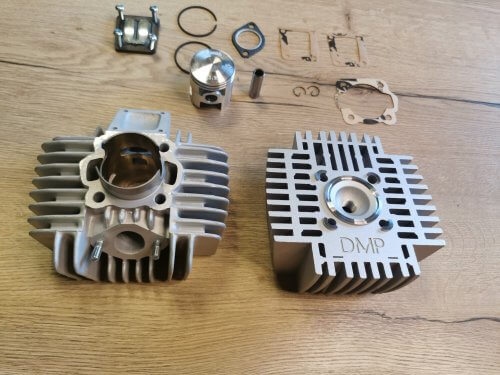 CILINDER – VALJ ZA MOPED TOMOS A35 AIRSAL Z GLAVO DMP ALUMINIJ 65 CC PLUS LAMELNI VENTIL KPL