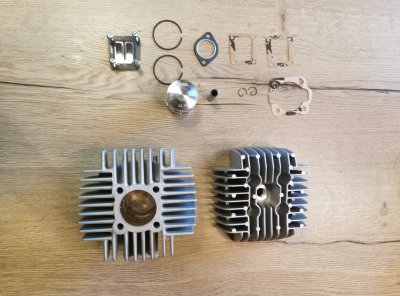 CILINDER – VALJ ZA MOPED TOMOS A35 AIRSAL Z GLAVO DMP ALUMINIJ 65 CC PLUS LAMELNI VENTIL KPL